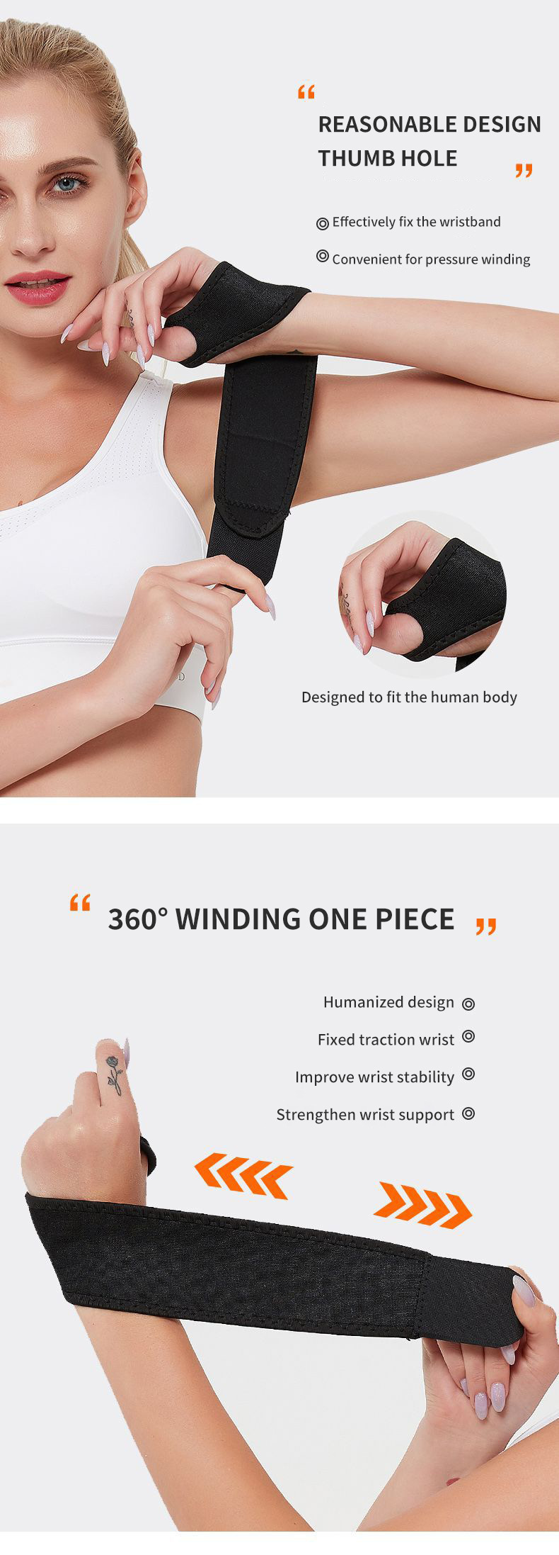 Sports Wrist Brace Support Adjustable Wristband Band Elastic Strap for Weight Lifting Fitness Basketball Training Women Men