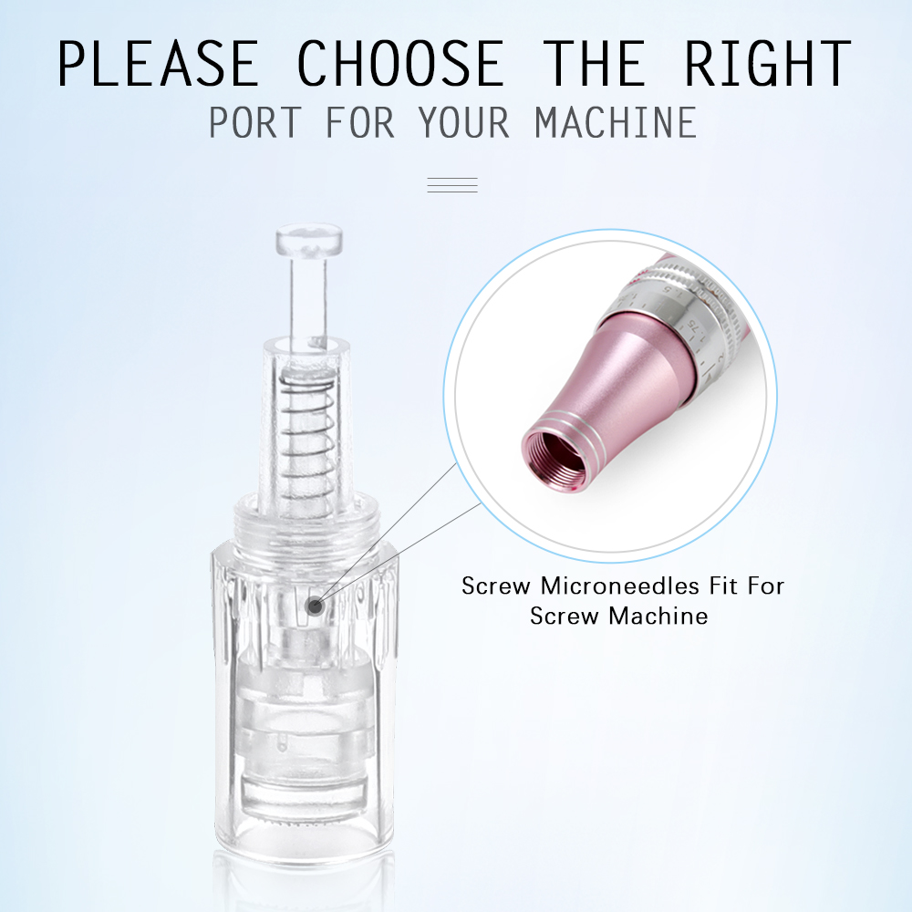 10pcs/lot Screw Bayonet Cartridge Replacement For Derma Pen A1 MYM Ultima A6 12pin/36pin/42 pin/Nano Micro Needles Tattoo Needles