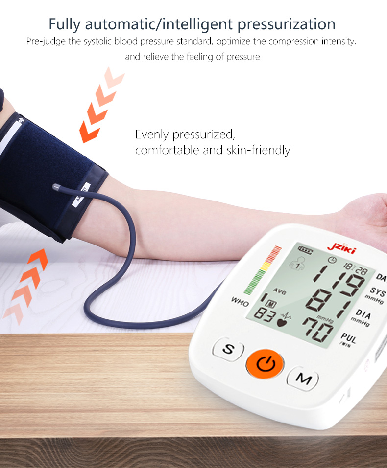 Blood Pressure Monitor Upper Arm BP Cuff Machine Automatic High Blood Pressure Machine Kit