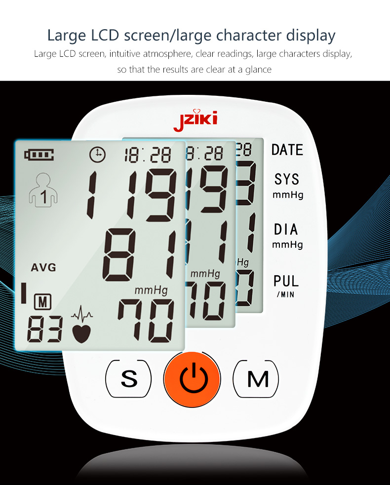Blood Pressure Monitor Upper Arm BP Cuff Machine Automatic High Blood Pressure Machine Kit