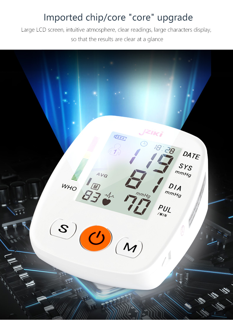 Blood Pressure Monitor Upper Arm BP Cuff Machine Automatic High Blood Pressure Machine Kit