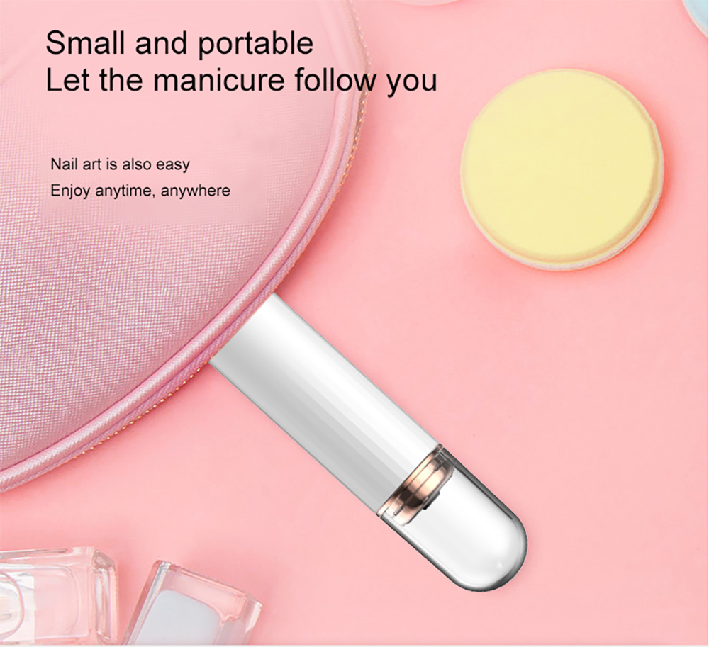 Portable Electric Nail Drill Machine For Manicure 13500RPM Cordless Milling Cutter Set For Gel Polishing USB Nail Drill