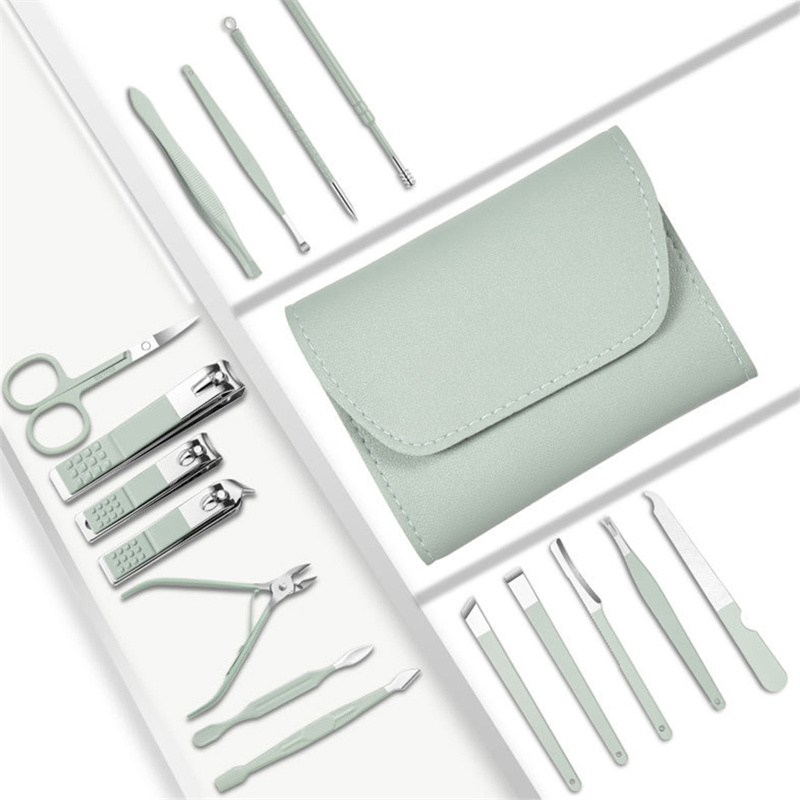 New Arrivals 16pcs/set Nail Clipper Manicure Set High Quality Stainless Nail Cutter Pedicure Scissor Cuticle Nipper Nail Tools Personal Care Kit