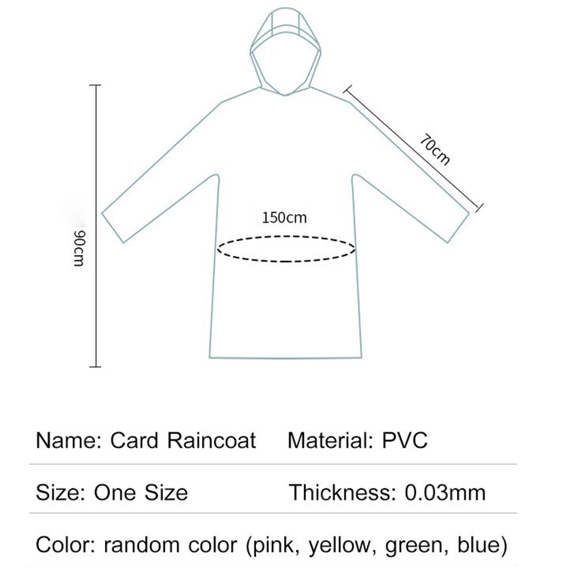 5pcs/lot Portable Raincoat Women Men Outdoor Rainwear Waterproof Disposable Camping Hiking Hooded Ponchos Rain Cover Travel Accessories