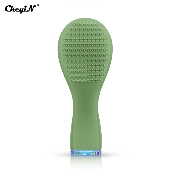 Silicone Facial Cleansing Brush Handheld Waterproof Makeup Remover Face Pore Cleaner Dead Skin Acne Blackhead Remover Brush Electric 2 Side Sonic Vibration Face Cleansing