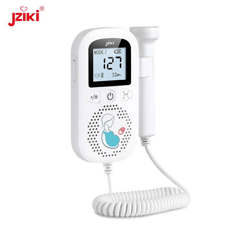Jziki Fetal Heart Doppler Fetal Portable for Pregnant Pocket Baby Heartbeat Monitor Baby Heart Beat Detector for Medical Care for home daily check Maternity Prenatal Monitoring Devices