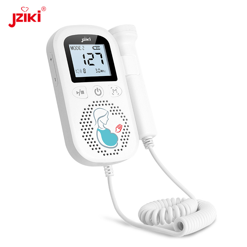 Jziki Fetal Heart Doppler Fetal Portable for Pregnant Pocket Baby Heartbeat Monitor Baby Heart Beat Detector for Medical Care for home daily check Maternity Prenatal Monitoring Devices