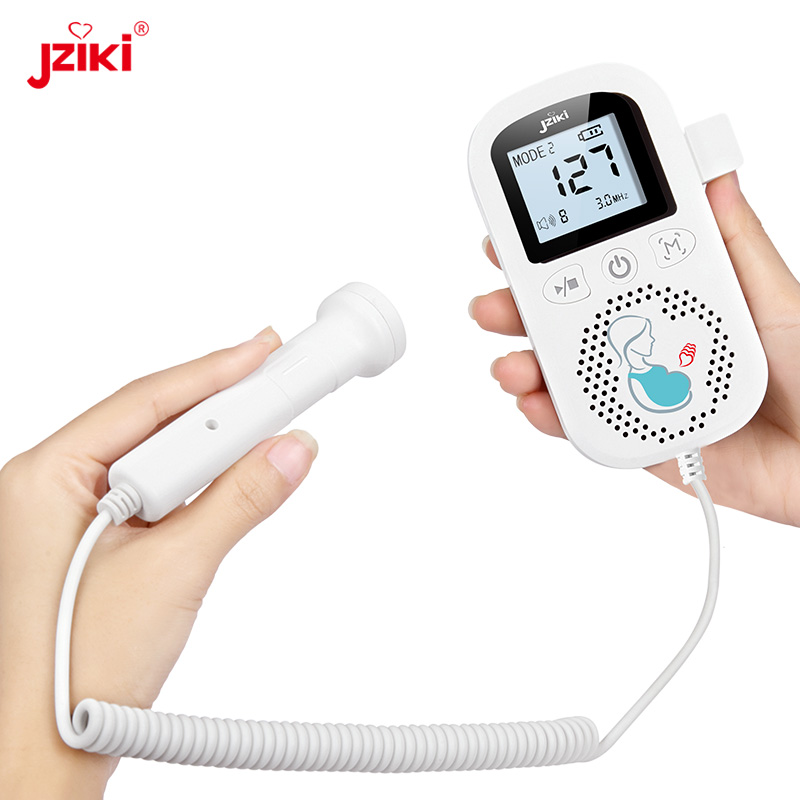Jziki Fetal Heart Doppler Fetal Portable for Pregnant Pocket Baby Heartbeat Monitor Baby Heart Beat Detector for Medical Care for home daily check Maternity Prenatal Monitoring Devices