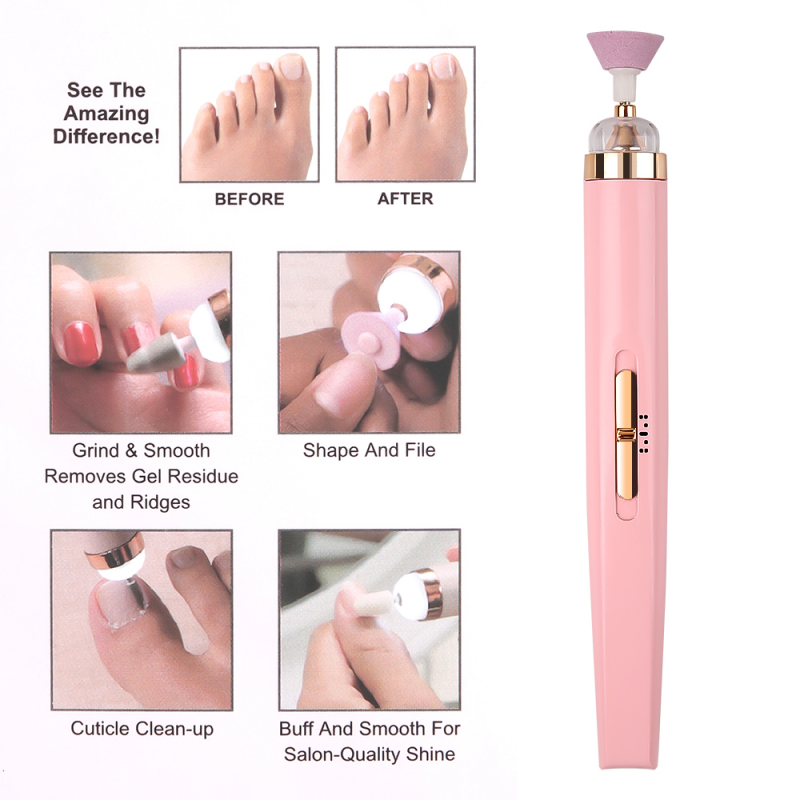 Electric Nail Drill Machine Nail Grinder Polishing Machine Portable Mini Electric Manicure Art Pen Tools For Gel Removal 1 Set