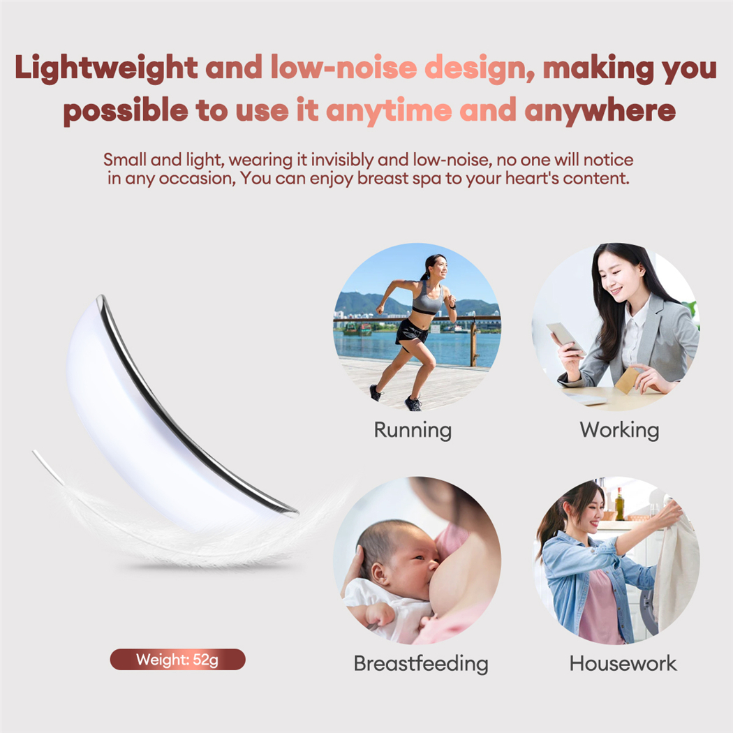 New Arrival Electric Breast Massager EMS Pulse Bust Lift Enhancer Wireless Sonic Vibration Breast Enlargement Bra Anti-Chest Sagging Drain the lymph Dredge the Breast Firm The Breast