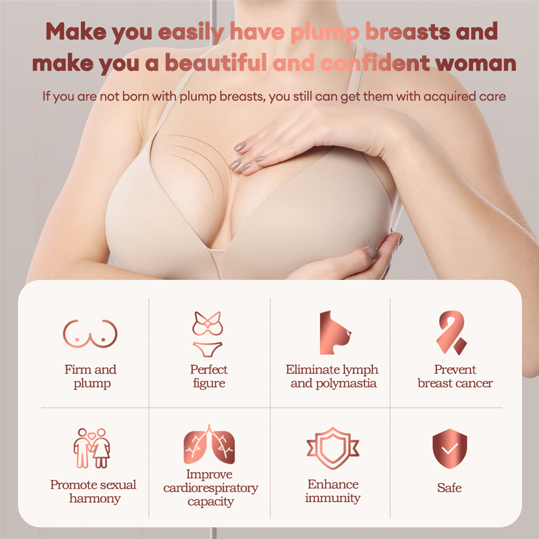 New Arrival Electric Breast Massager EMS Pulse Bust Lift Enhancer Wireless Sonic Vibration Breast Enlargement Bra Anti-Chest Sagging Drain the lymph Dredge the Breast Firm The Breast