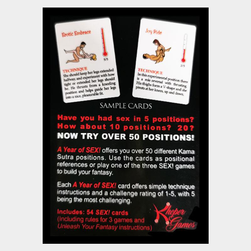 Fantasies Possible Sexual Positions Playing A Year Of Sex for Adult Sexy Game Cards Sets For Couple Sex Toys Cards collectible