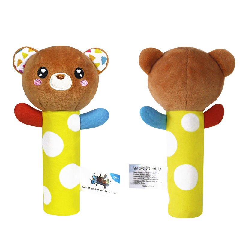 New Baby Soothing BB Stick Educational Toys Neonatal Early Education Plush Toys Disney Baby Toys Peripheral Soft Plush Ringing Toy Educational Early Education Bb Stick Baby Grip Comfort Training
