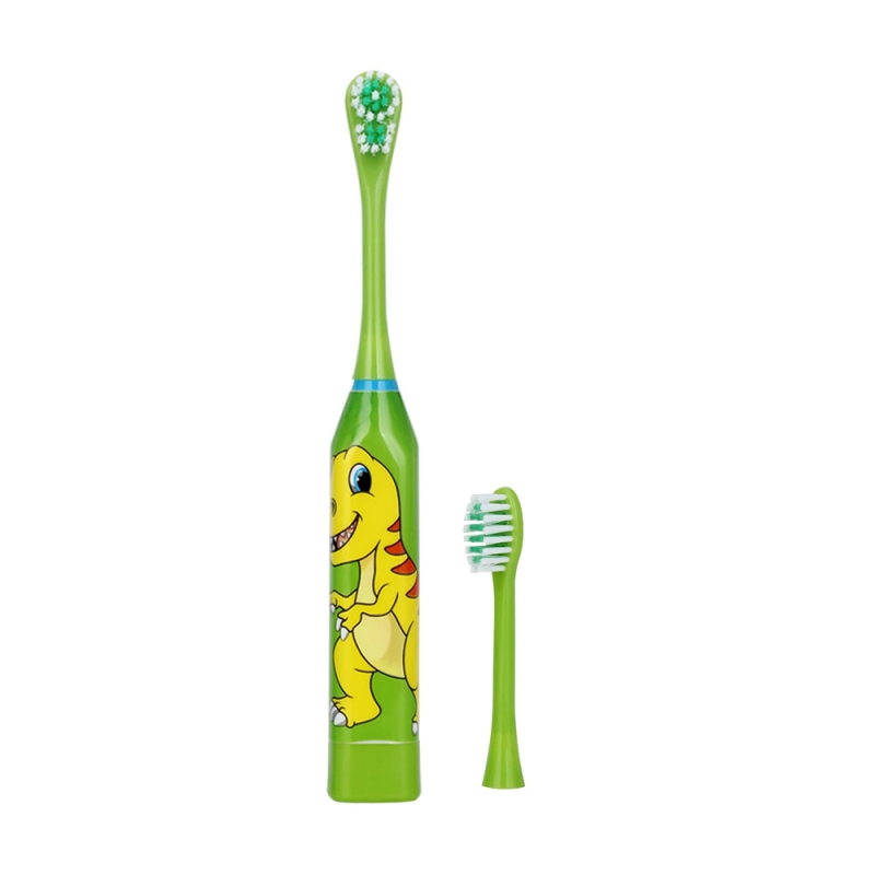 New Arrival Electric Automatic Children Ultrasonic Toothbrush Creative Cartoon Mini Round Brush With replaceable toothbrush heads