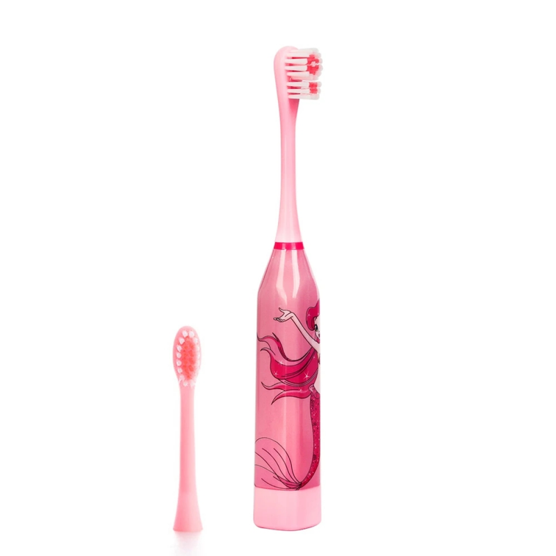 New Arrival Electric Automatic Children Ultrasonic Toothbrush Creative Cartoon Mini Round Brush With replaceable toothbrush heads