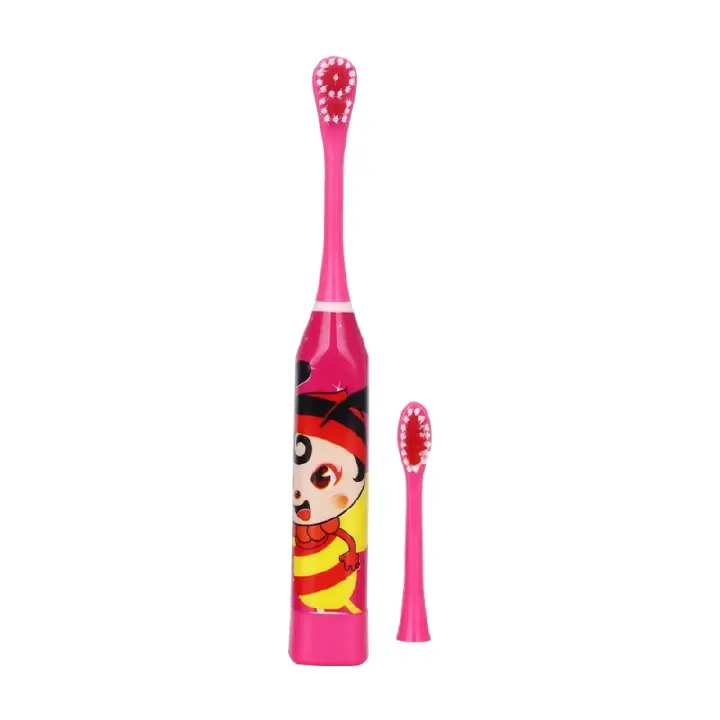 Electric Children's Toothbrush Ultrasonic Automatic Creative Cartoon Mini Round Brush With replaceable toothbrush heads