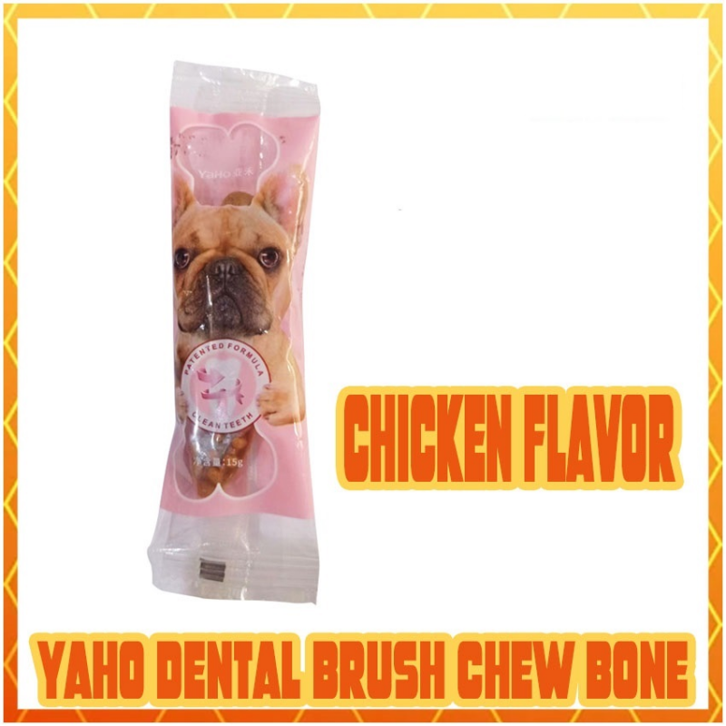 15g Yaho Pet Dog Dental Brush Chew Bone Dog Treats Bone-Brush Pet Snack Chewers Dog Toothbrush Doggy Puppy Dental Care For Dog Pet Accessories