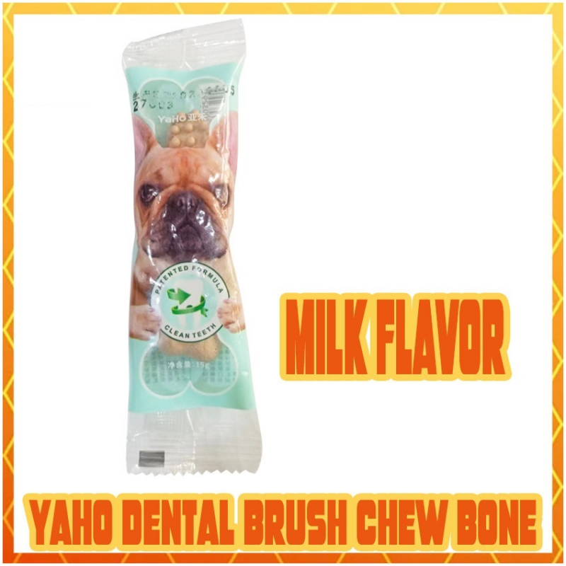 15g Yaho Pet Dog Dental Brush Chew Bone Dog Treats Bone-Brush Pet Snack Chewers Dog Toothbrush Doggy Puppy Dental Care For Dog Pet Accessories