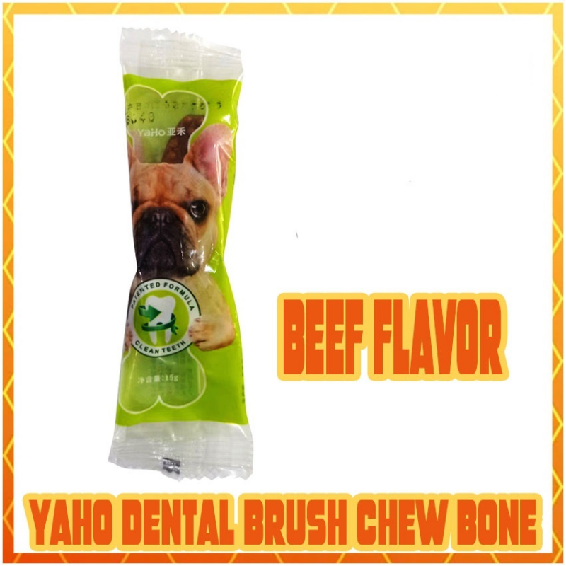 15g Yaho Pet Dog Dental Brush Chew Bone Dog Treats Bone-Brush Pet Snack Chewers Dog Toothbrush Doggy Puppy Dental Care For Dog Pet Accessories
