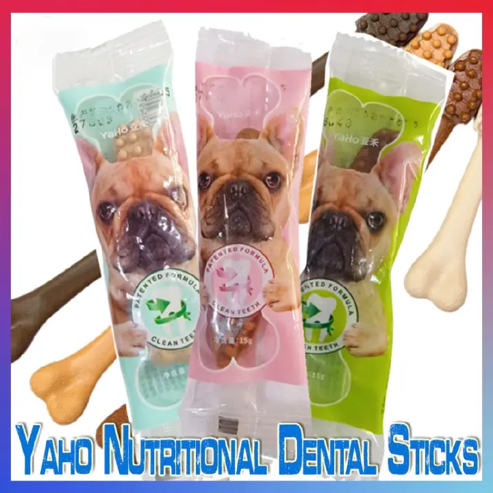 15g Yaho Pet Dog Dental Brush Chew Bone Dog Treats Bone-Brush Pet Snack Chewers Dog Toothbrush Doggy Puppy Dental Care For Dog Pet Accessories