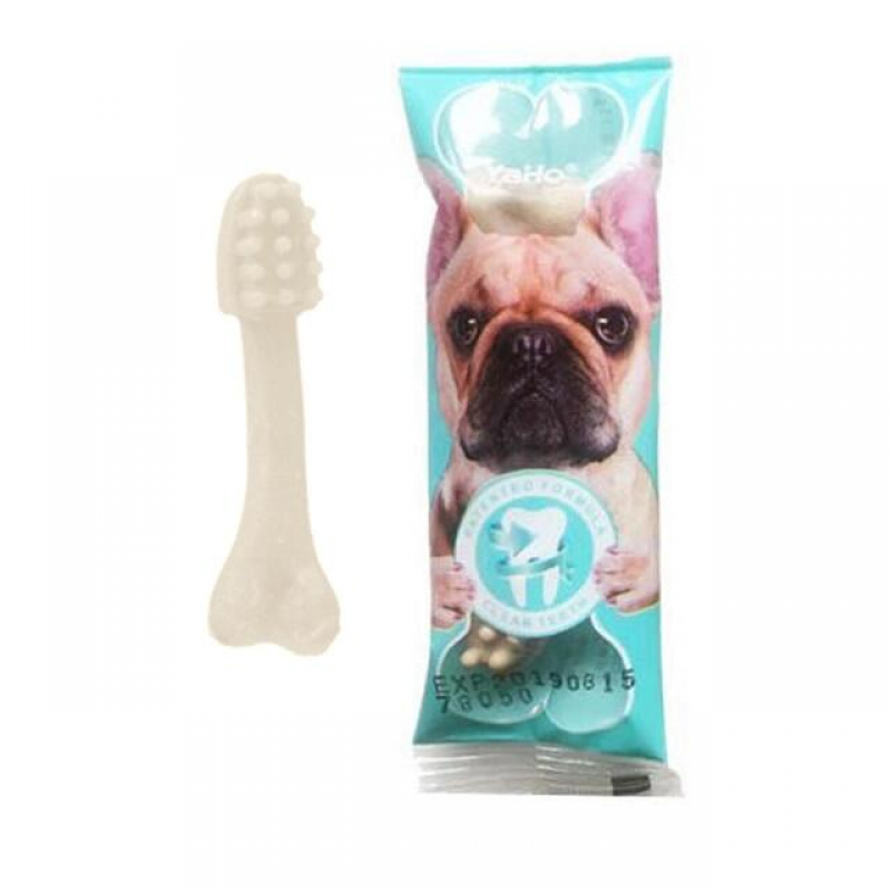 15g Yaho Pet Dog Dental Brush Chew Bone Dog Treats Bone-Brush Pet Snack Chewers Dog Toothbrush Doggy Puppy Dental Care For Dog Pet Accessories