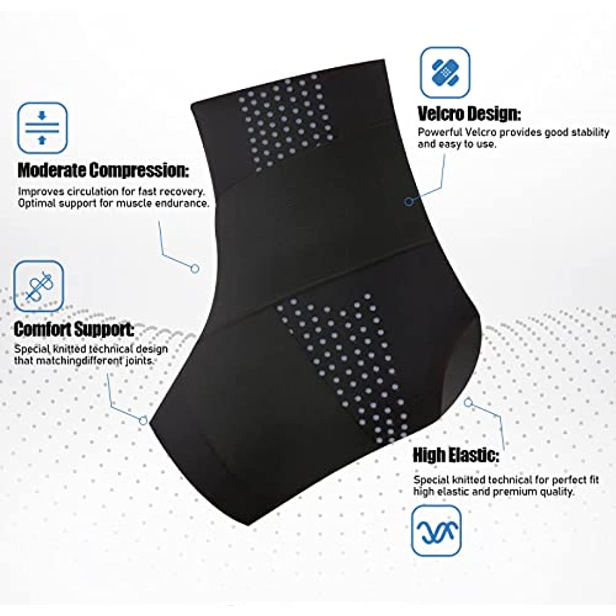1Pc Adjustable Ankle Support Compression Ankle Brace Protector for Running Soccer Basketball Knitted Gym Bandage Ankle Strap