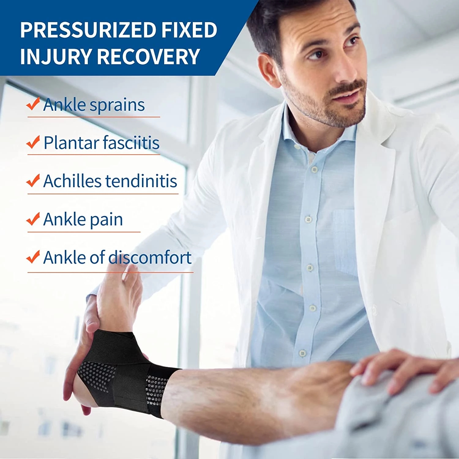 1Pc Adjustable Ankle Support Compression Ankle Brace Protector for Running Soccer Basketball Knitted Gym Bandage Ankle Strap