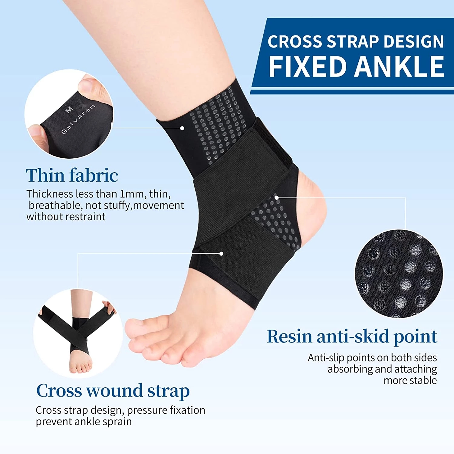 1Pc Adjustable Ankle Support Compression Ankle Brace Protector for Running Soccer Basketball Knitted Gym Bandage Ankle Strap