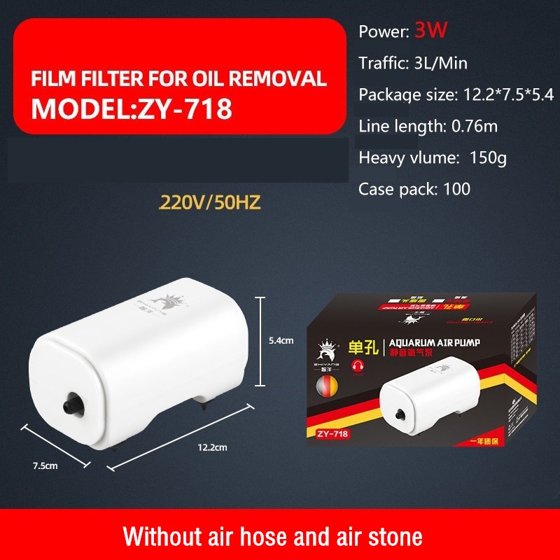 Ultra Silent 220V 3W Aquarium Air Pump Fish Tank Mini Air Compressor Oxygen Pump Aquarium Fish Tank Oxygen Pump One Output