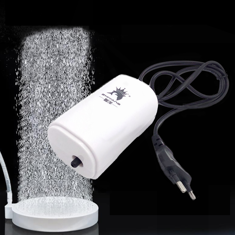 Ultra Silent 220V 3W Aquarium Air Pump Fish Tank Mini Air Compressor Oxygen Pump Aquarium Fish Tank Oxygen Pump One Output