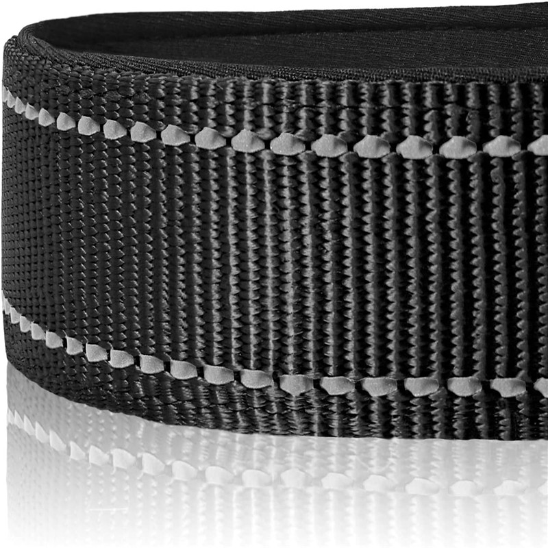 Reflective Dog Collar Soft Padded Breathable Pet Collar Adjustable for Small Medium Large Dog Polyester Pet Rope