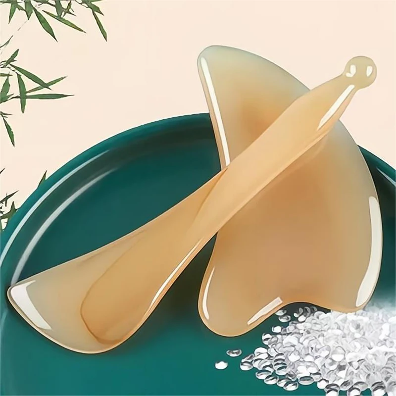 2 PCS/LOT Skin Scraping Resin Gua Sha Massage Board Guasha Plate Face Eye SPA Massager Scrapers Tools For Face Neck Back Body Legs