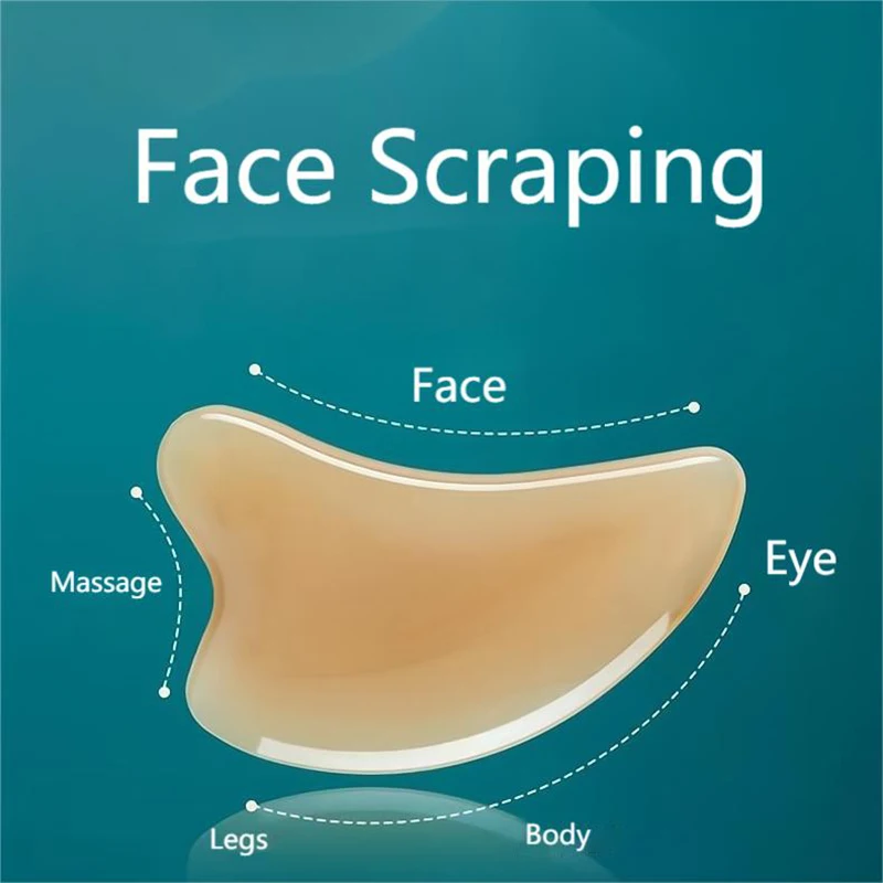 2 PCS/LOT Skin Scraping Resin Gua Sha Massage Board Guasha Plate Face Eye SPA Massager Scrapers Tools For Face Neck Back Body Legs