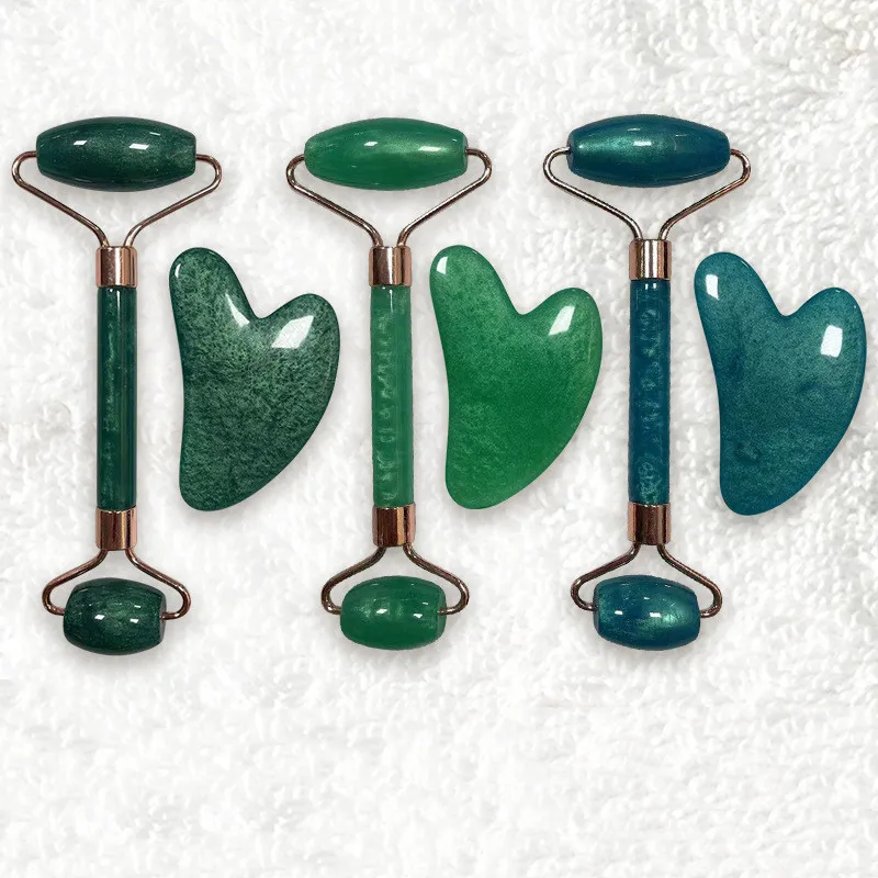 2pcs/lot Glitter Gua Sha Roller Massager for face Neck Eye Resin Facial Roller Beauty Skin Care Guasha Scraping Board Relaxing Body Tools