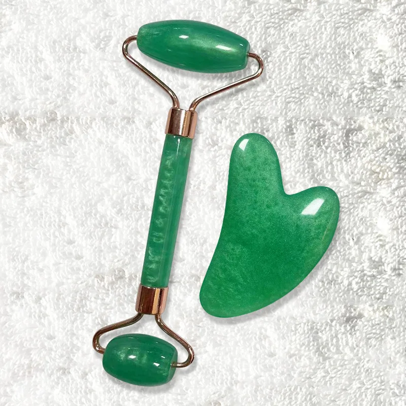 2pcs/lot Glitter Gua Sha Roller Massager for face Neck Eye Resin Facial Roller Beauty Skin Care Guasha Scraping Board Relaxing Body Tools