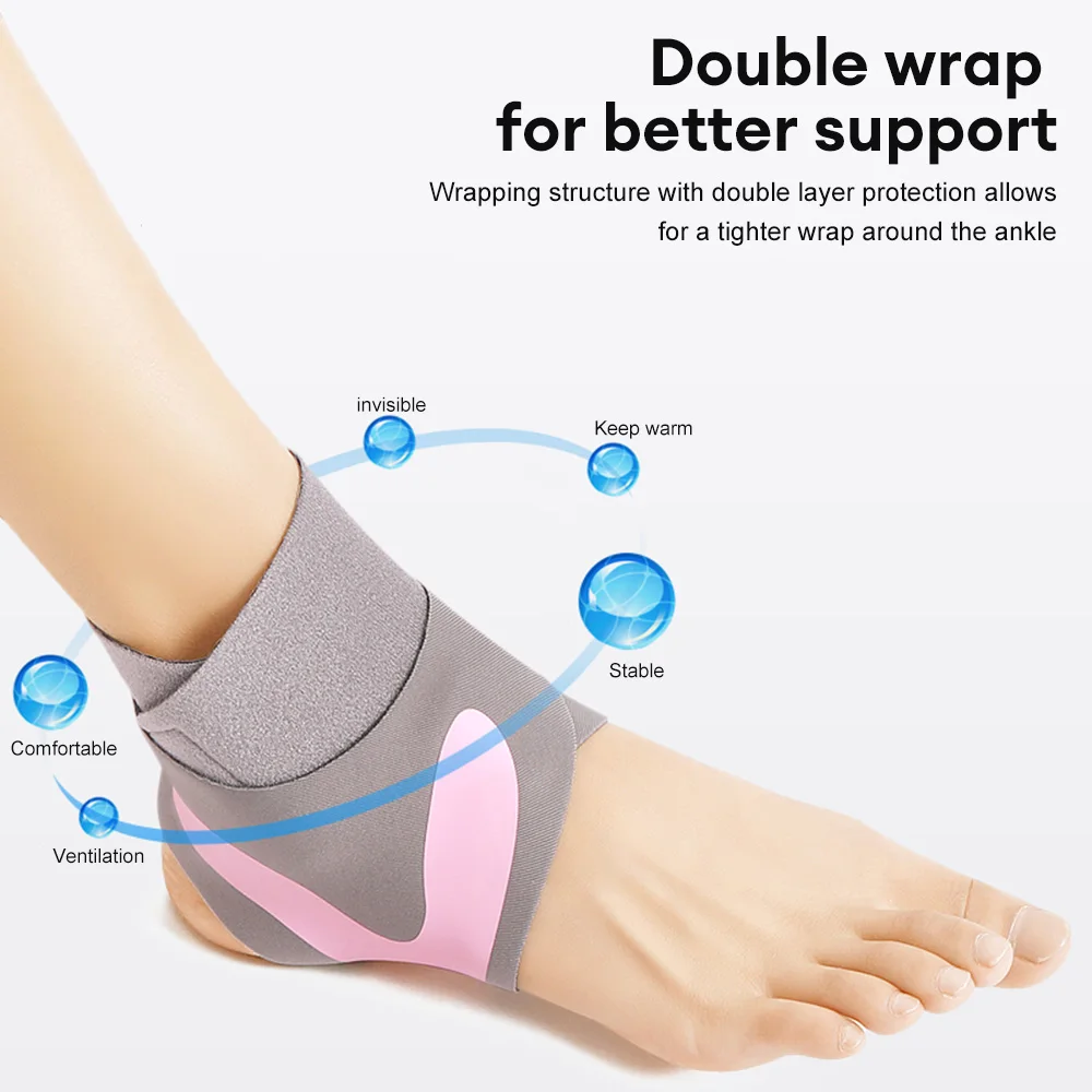 1pc Sports Ankle Brace for Women Men Adjustable Compression Ankle Wrap Support Soft Elastic Breathable Brace Protector Ankle Guard Ankle protective brace for basketball and football