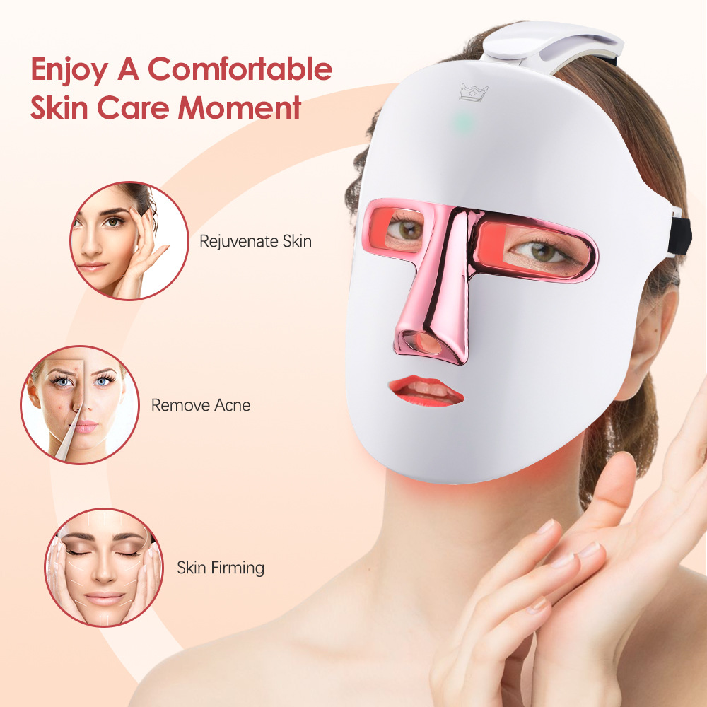 7 Colors LED Light Therapy Facial Mask Photon Anti-Aging Anti Wrinkle Rejuvenation Wireless Face Mask Skin Care Beatuy Devices
