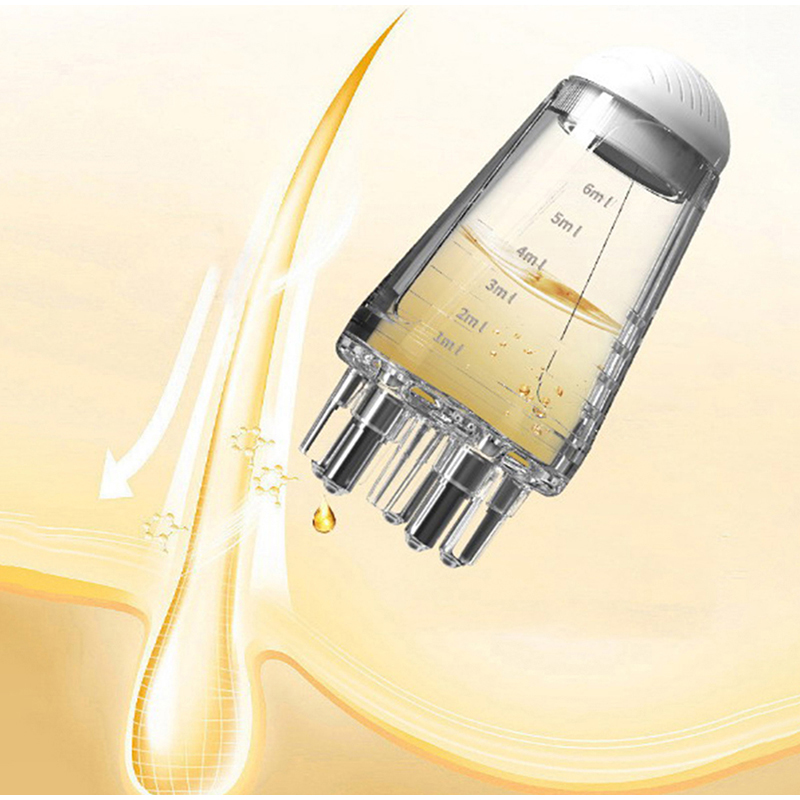 Scalp Applicator Liquid Comb Portable Mini Massage Comb 1-6ml Essential Oil Liquid Guiding Massager Scalp Mino Dispenser Hair Nurturing Anti Hair Loss Scalp Care Tools