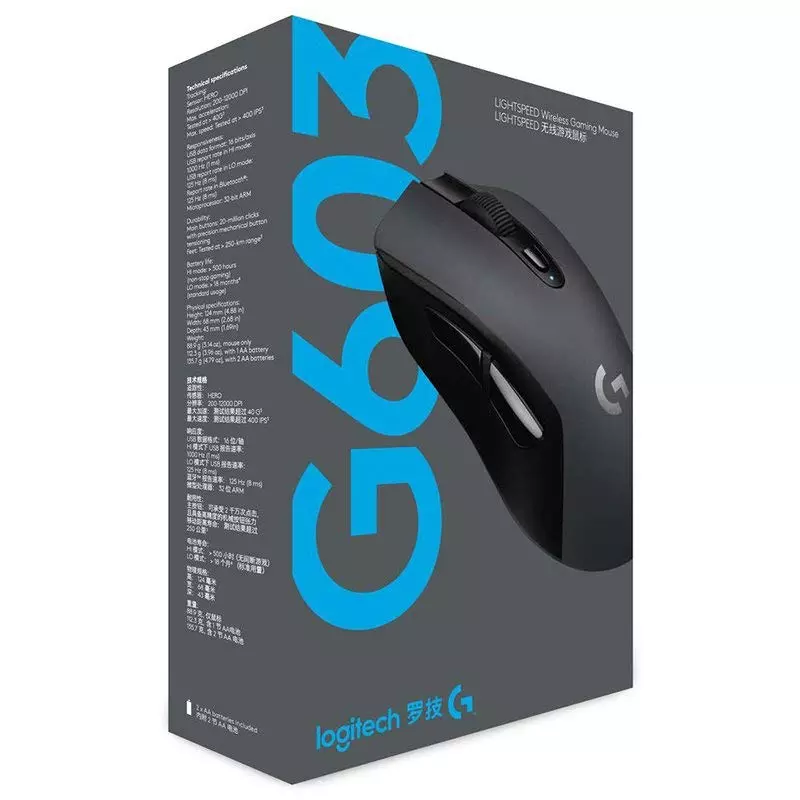 LOGITECH G603 WIRELESS GAMING MOUSE LIGHTSPEED OPTICAL 12000 DPI BLUETOOTH MOUSE FOR PC LAPTOP