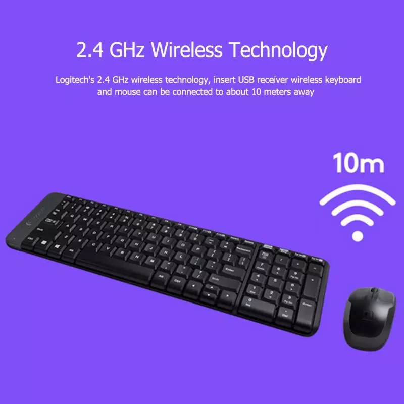 LOGITECH MK220 WIRELESS MOUSE KEYBOARD BRAND COMPUTER COMPONENTS MICE KEYBOARDS PERIPHERALS USB GAME