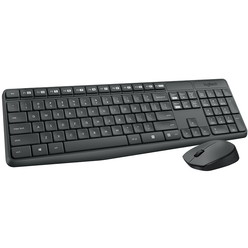 LOGITECH MK235 LOGITECH MK235 BLACK WIRELESS 2.4G RECEIVER WIRELESS OFFICE KEYBOARD COMBO