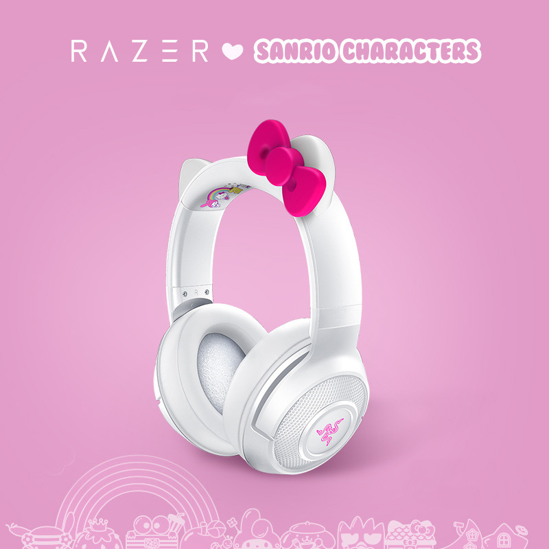 Razer Sanrio Hello Kitty cute gaming headset 5.0 wireless headset limited edition for mobile phones