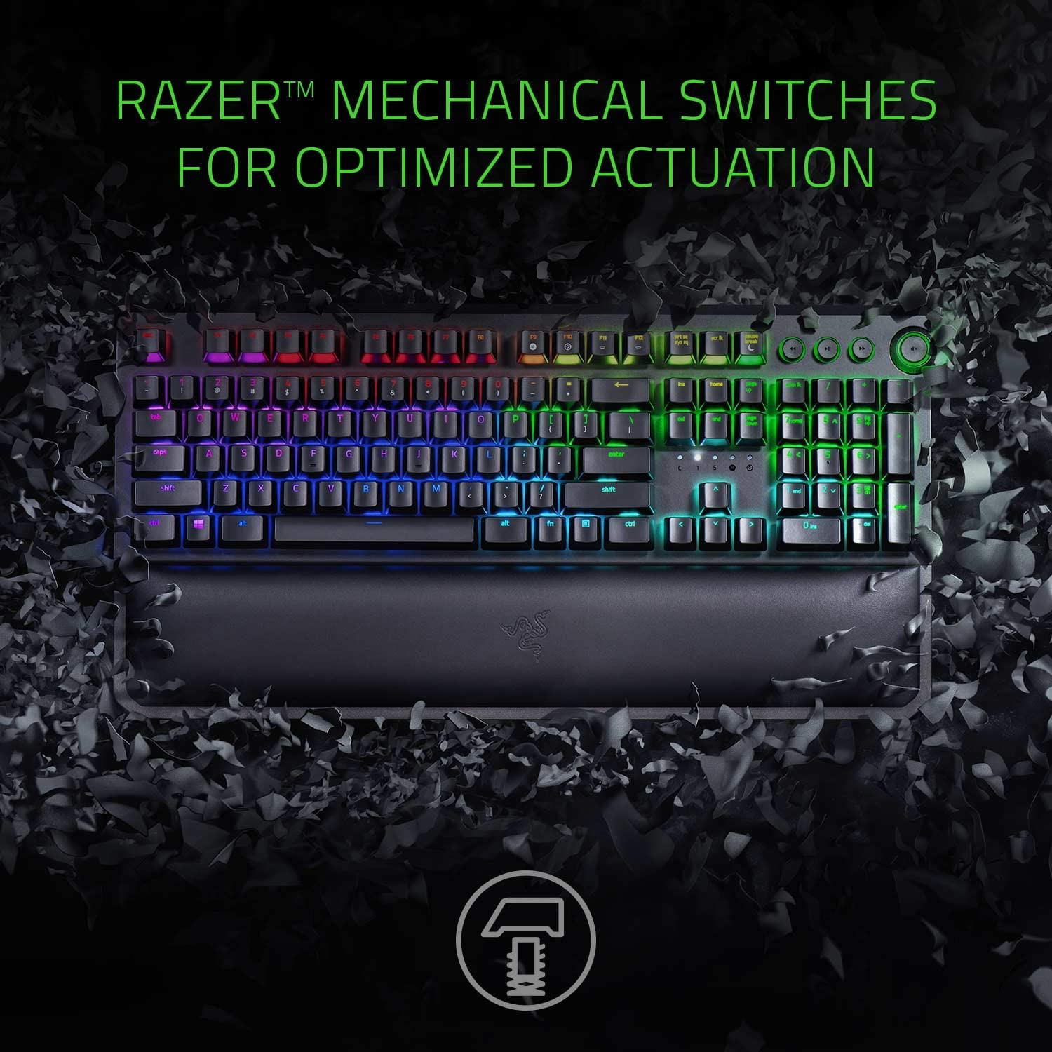 Razer BlackWidow Essential Mechanical Gaming Keyboard: Green Mechanical Switches - Tactile &amp; Clicky