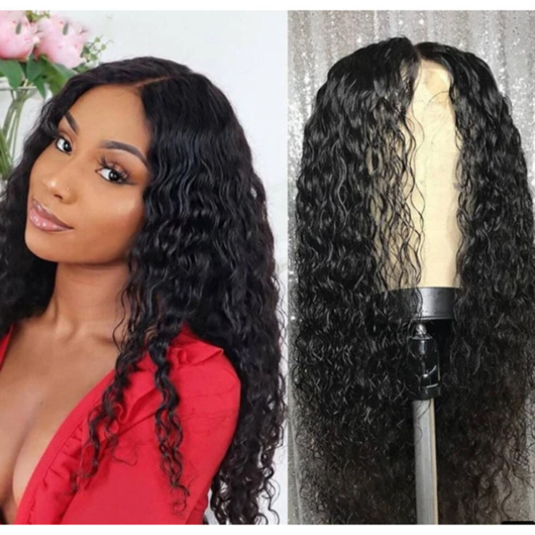 Lady Hairpiece Long Curly Black Hair Matte  high temperature silk curl chemical fiber wig 26inch