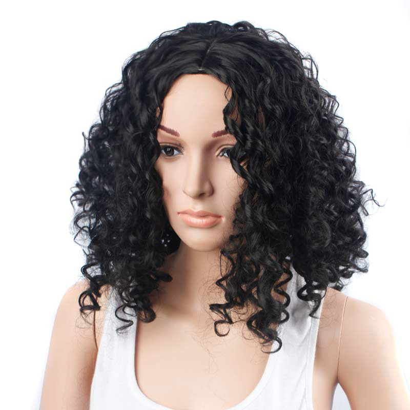 Bouncy Curly Human Hair Wigs Brazilian Remy Human Hair Top Wig With Bangs Glueless For Black Women
