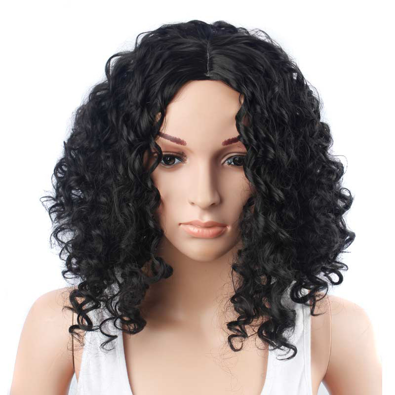 Bouncy Curly Human Hair Wigs Brazilian Remy Human Hair Top Wig With Bangs Glueless For Black Women