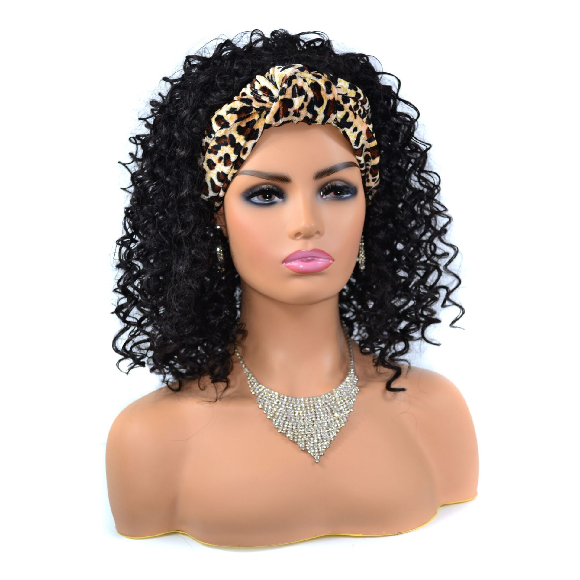 Synthetic Wig With Bang Water Wave Blonde Ombre Wigs For Woman Heat Resistant Fiber Natural Wavy Wig