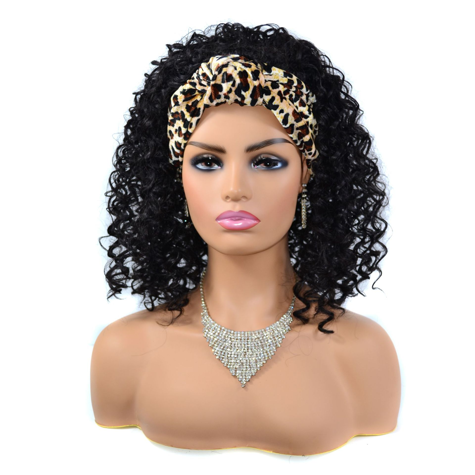 Synthetic Wig With Bang Water Wave Blonde Ombre Wigs For Woman Heat Resistant Fiber Natural Wavy Wig