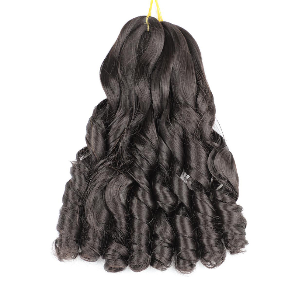 Women&apos;s wig long hair curly hair wavy African braid fashion new multicolor 20 inches