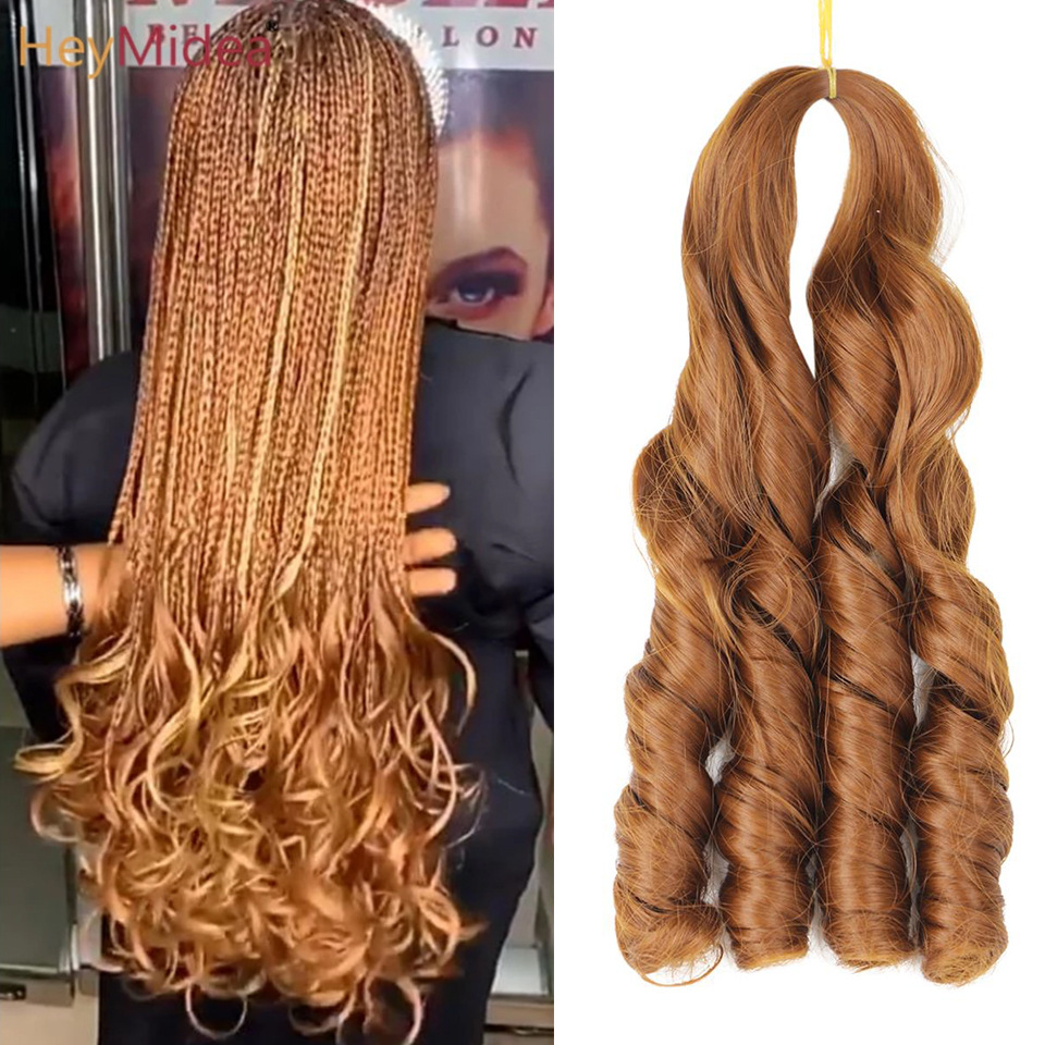 Women&apos;s wig long hair curly hair wavy African braid fashion new multicolor 20 inches
